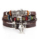 IF ME™ Vintage Multi-Layer Men's Leather Bracelet Sets - Indigo-Temple
