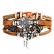 IF ME™ Vintage Multi-Layer Men's Leather Bracelet Sets - Indigo-Temple