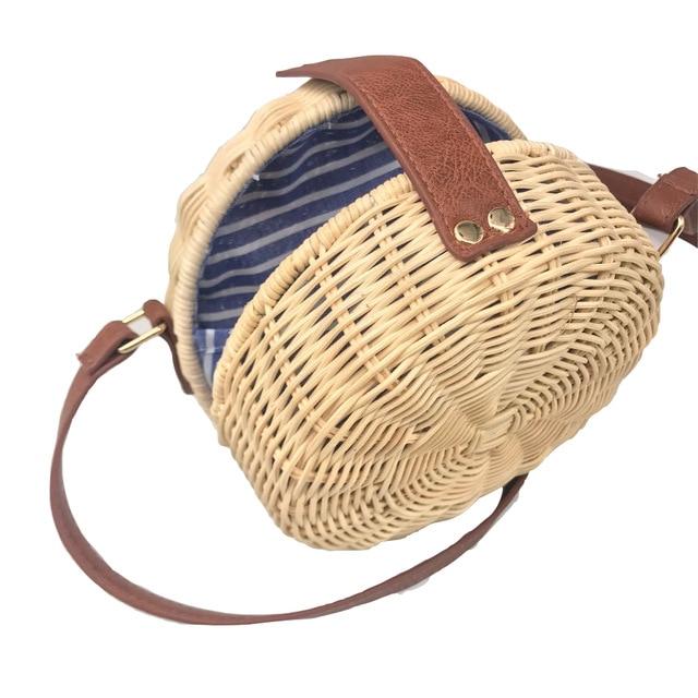 Tropical Hand-Woven Straw Purses - Indigo-Temple