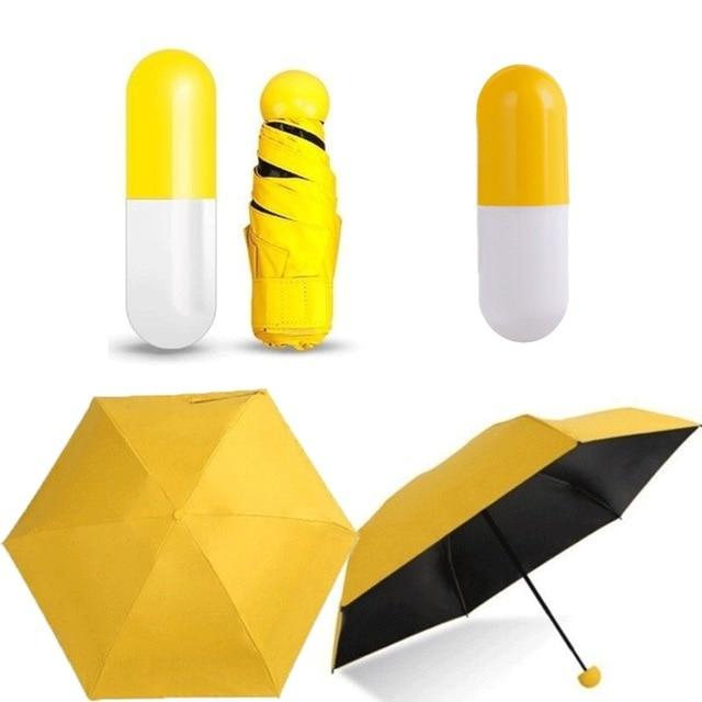 Pocket Sized Ultra Small Capsule Umbrella - Indigo-Temple