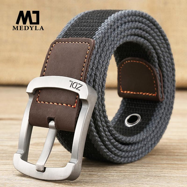 MEDYLA™ Casual Military-Style Unisex Canvas Belt - Indigo-Temple