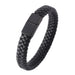 Men's Braided Leather Magnetic Bracelet - Indigo-Temple