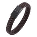 Men's Braided Leather Magnetic Bracelet - Indigo-Temple