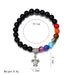 Classic Lava Stone Handmade Unisex  Beaded Bracelets - Indigo-Temple