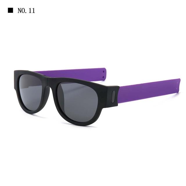 BendiShades™ Snap-Flex Polarized Unisex Sunglasses - Indigo-Temple
