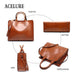 ACELURE™ Women's Leather Casual Tote Bag - Indigo-Temple