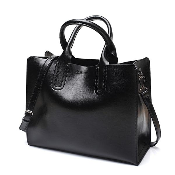 ACELURE™ Women's Leather Casual Tote Bag - Indigo-Temple