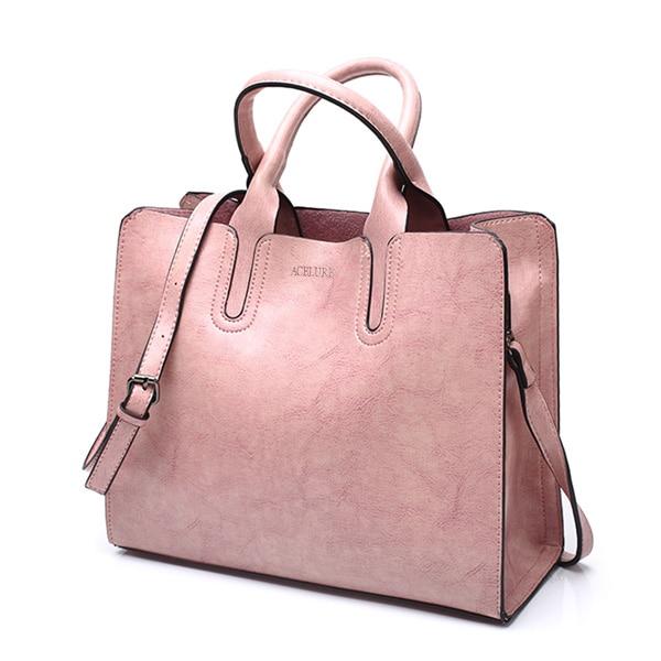 ACELURE™ Women's Leather Casual Tote Bag - Indigo-Temple