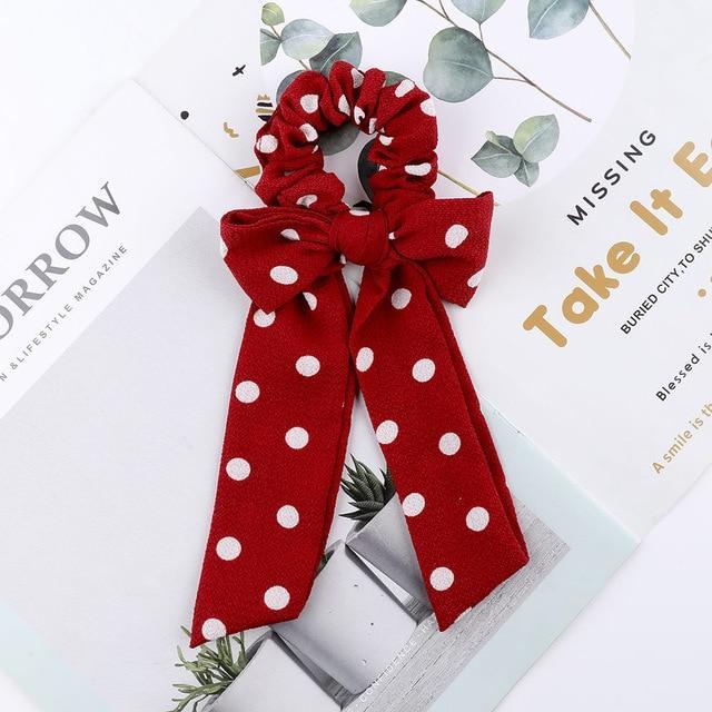 AWAYTR™ Stylish Elastic Hair-Bow Scrunchy - Indigo-Temple
