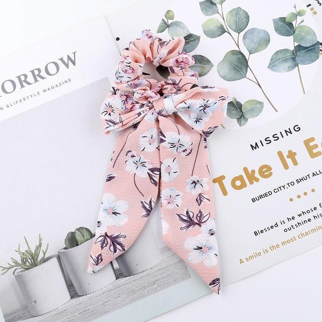 AWAYTR™ Stylish Elastic Hair-Bow Scrunchy - Indigo-Temple