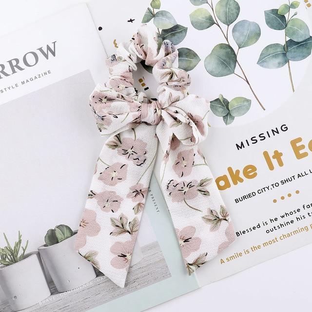 AWAYTR™ Stylish Elastic Hair-Bow Scrunchy - Indigo-Temple