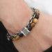 TrendsMax™ Stone Beaded Men's Chain Bracelet - Indigo-Temple