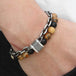 TrendsMax™ Stone Beaded Men's Chain Bracelet - Indigo-Temple