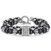 TrendsMax™ Stone Beaded Men's Chain Bracelet - Indigo-Temple