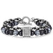 TrendsMax™ Stone Beaded Men's Chain Bracelet - Indigo-Temple