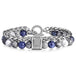 TrendsMax™ Stone Beaded Men's Chain Bracelet - Indigo-Temple