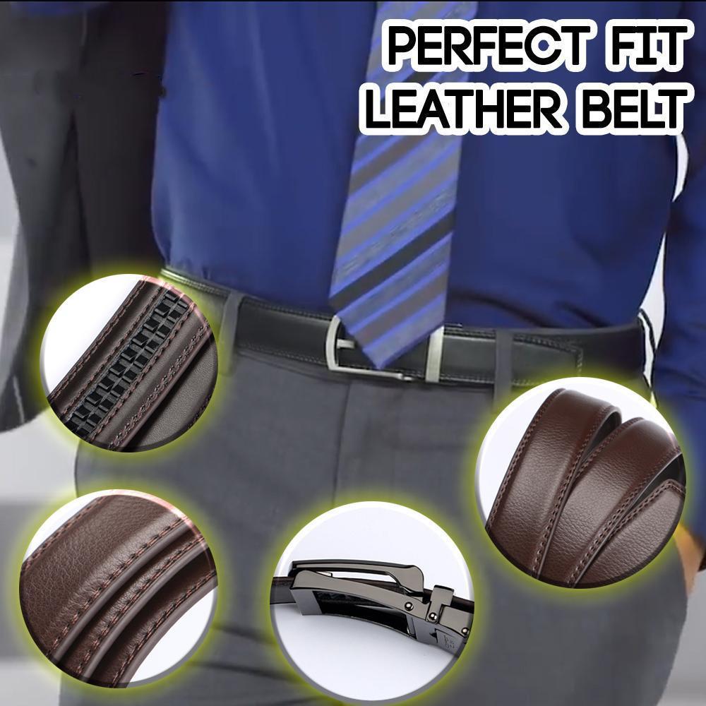 QUICKCLICK™ NO HOLES PERFECT FITTING LEATHER BELT - Indigo-Temple