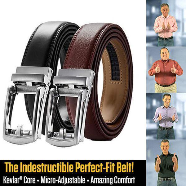 QUICKCLICK™ NO HOLES PERFECT FITTING LEATHER BELT - Indigo-Temple