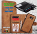 2-IN-1 PU-Leather Magnetic Phone Flip Case / Wallet - Indigo-Temple