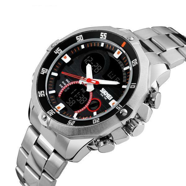 Full Steel Military  Quartz Watch - Indigo-Temple