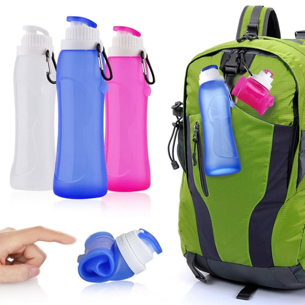 Foldable Silicone Water Bottle - Indigo-Temple