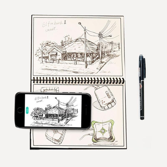 Smart Reusable Notebook - Indigo-Temple