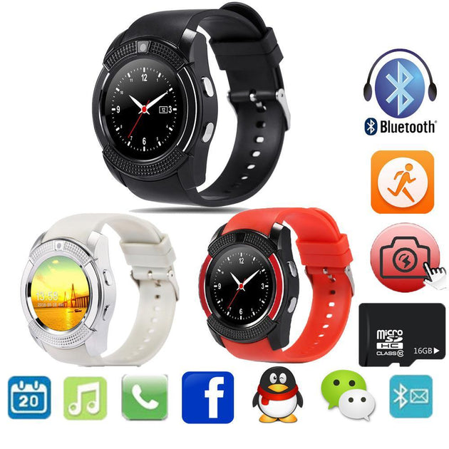 V8 Bluetooth Smartwatch For Android - Indigo-Temple