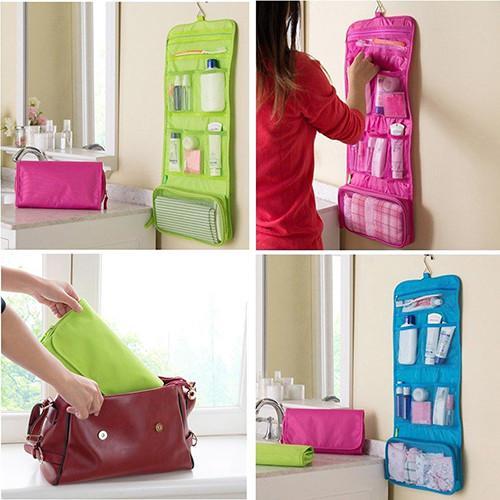 Travel Toiletry Folding Hanging Organizer - Indigo-Temple