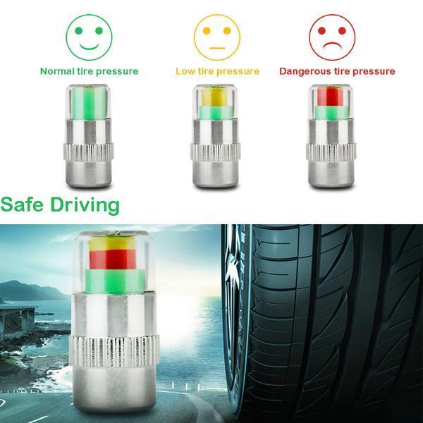 4PCS/set Universal Tire Pressure Caps - Indigo-Temple