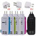 2-IN-1 Travel Adapter - 4 USB Hub & Extension Cord - Indigo-Temple