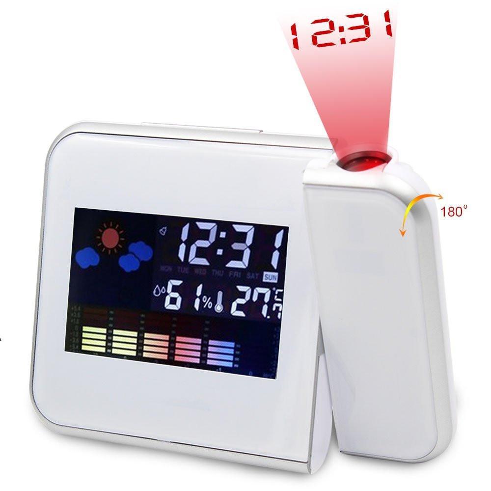 PROJECTION  ALARM CLOCK + WEATHER  DISPLAY - Indigo-Temple
