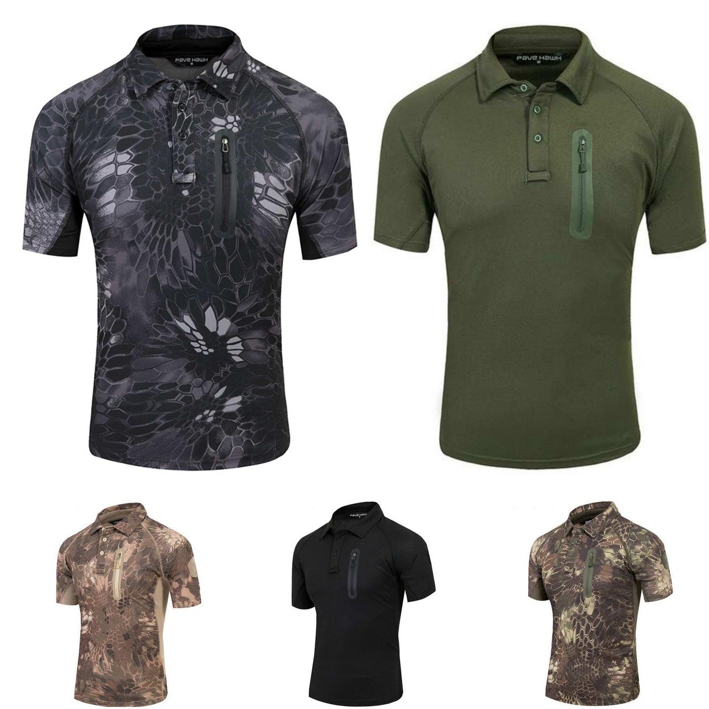 WildWolf™- Zippered Chest Pocket Combat Shirt - Indigo-Temple