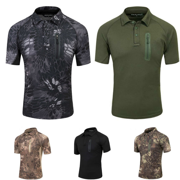WildWolf™- Zippered Chest Pocket Combat Shirt - Indigo-Temple